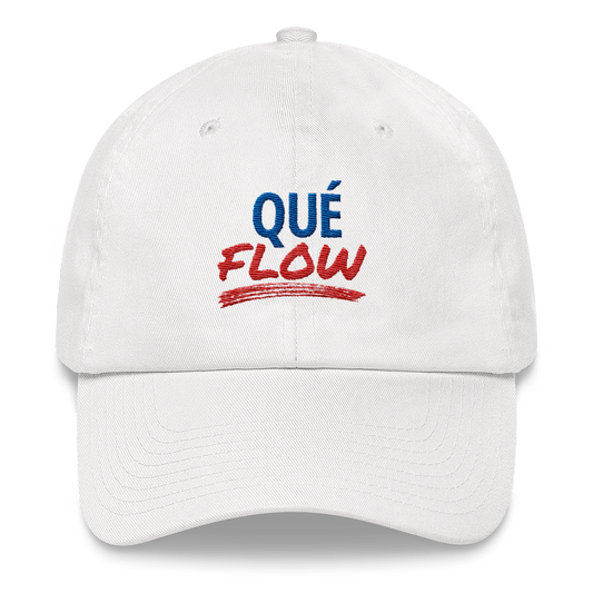 Que Flow Dad Hat  - 2020 - DominicanGirlfriend.com - Frases Dominicanas - República Dominicana Lifestyle Graphic T-Shirts Streetwear & Accessories - New York - Bronx - Washington Heights - Miami - Florida - Boca Chica - USA - Dominican Clothing