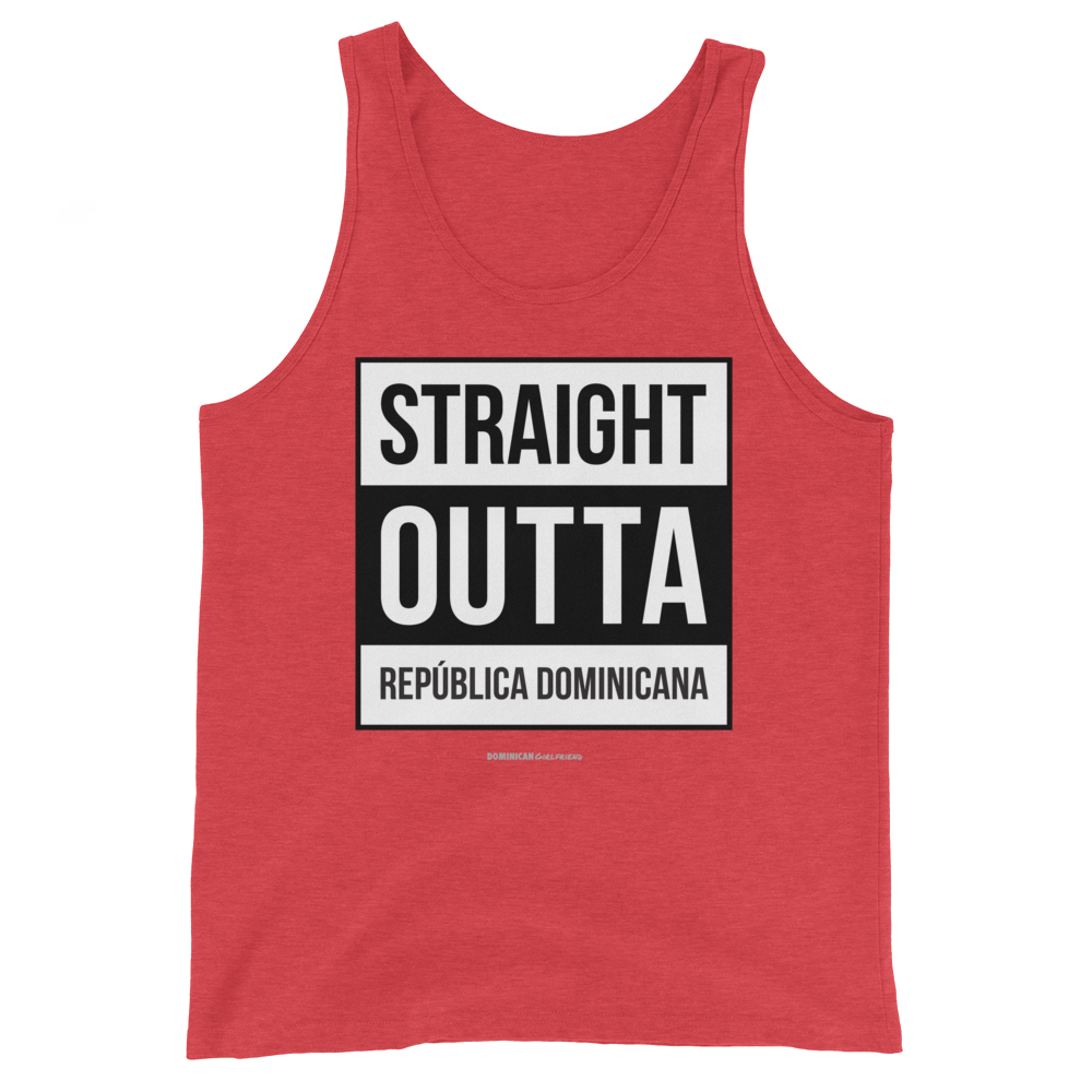 Straight Outta República Dominicana Unisex Tank Top  - 2020 - DominicanGirlfriend.com - Frases Dominicanas - República Dominicana Lifestyle Graphic T-Shirts Streetwear & Accessories - New York - Bronx - Washington Heights - Miami - Florida - Boca Chica - USA - Dominican Clothing