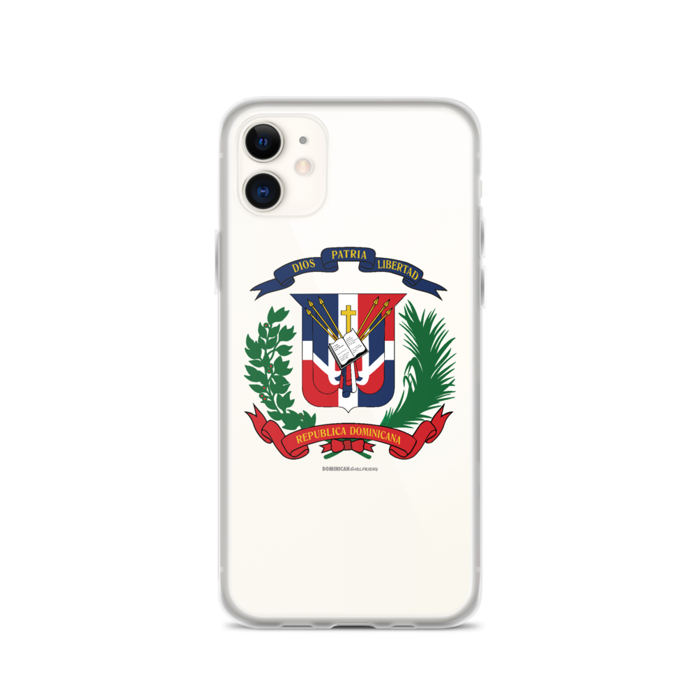 Escudo de la República Dominicana iPhone Case - 2020 - DominicanGirlfriend.com - Frases Dominicanas - República Dominicana Lifestyle Graphic T-Shirts Streetwear & Accessories - New York - Bronx - Washington Heights - Miami - Florida - Boca Chica - USA - Dominican Clothing