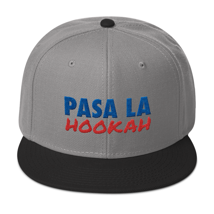 Pasa La Hookah Snapback Hat - 2020 - DominicanGirlfriend.com - Frases Dominicanas - República Dominicana Lifestyle Graphic T-Shirts Streetwear & Accessories - New York - Bronx - Washington Heights - Miami - Florida - Boca Chica - USA - Dominican Clothing