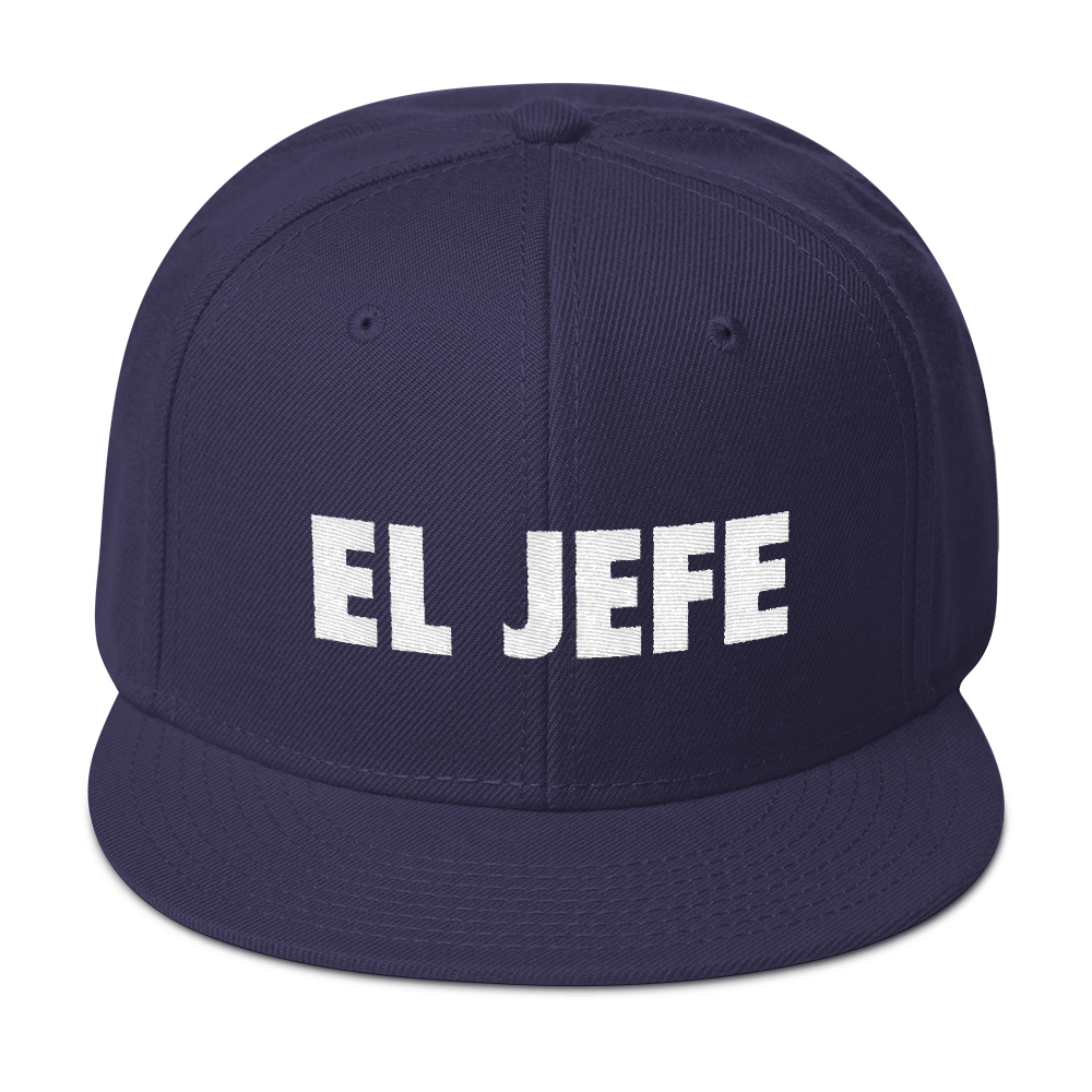 El Jefe Snapback Hat  - 2020 - DominicanGirlfriend.com - Frases Dominicanas - República Dominicana Lifestyle Graphic T-Shirts Streetwear & Accessories - New York - Bronx - Washington Heights - Miami - Florida - Boca Chica - USA - Dominican Clothing
