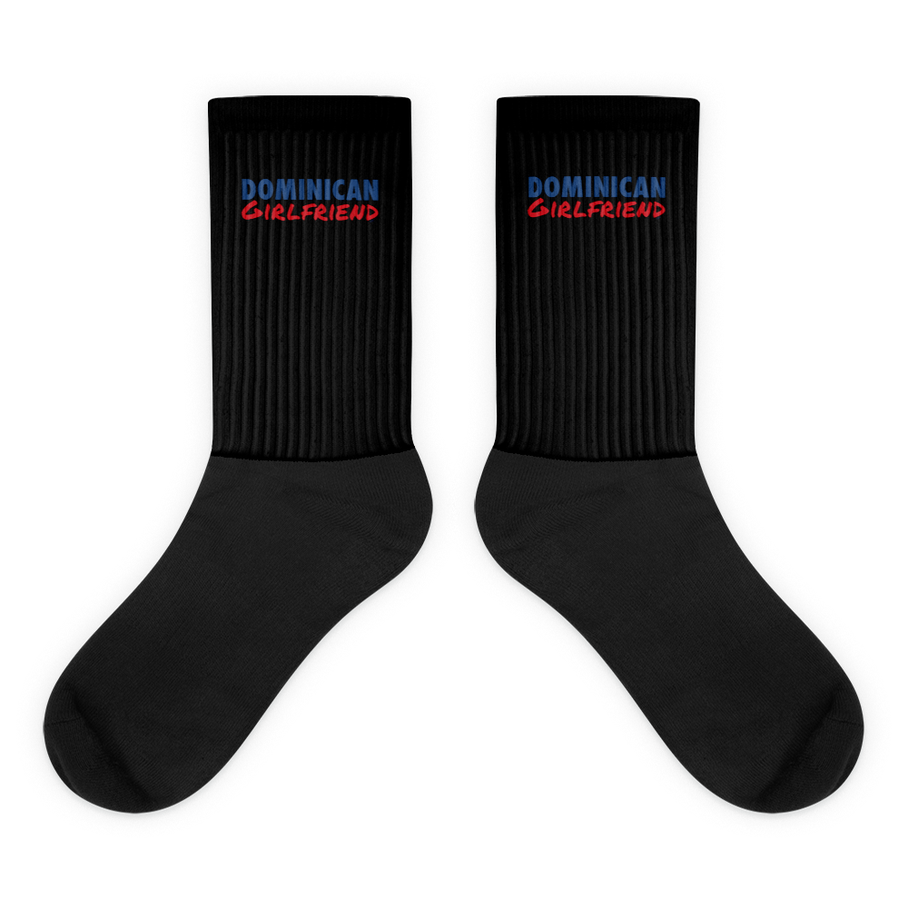 Dominican Girlfriend Socks  - 2020 - DominicanGirlfriend.com - Frases Dominicanas - República Dominicana Lifestyle Graphic T-Shirts Streetwear & Accessories - New York - Bronx - Washington Heights - Miami - Florida - Boca Chica - USA - Dominican Clothing
