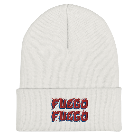 Fuego Cuffed Beanie  - 2020 - DominicanGirlfriend.com - Frases Dominicanas - República Dominicana Lifestyle Graphic T-Shirts Streetwear & Accessories - New York - Bronx - Washington Heights - Miami - Florida - Boca Chica - USA - Dominican Clothing