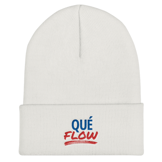 Que Flow Cuffed Beanie  - 2020 - DominicanGirlfriend.com - Frases Dominicanas - República Dominicana Lifestyle Graphic T-Shirts Streetwear & Accessories - New York - Bronx - Washington Heights - Miami - Florida - Boca Chica - USA - Dominican Clothing