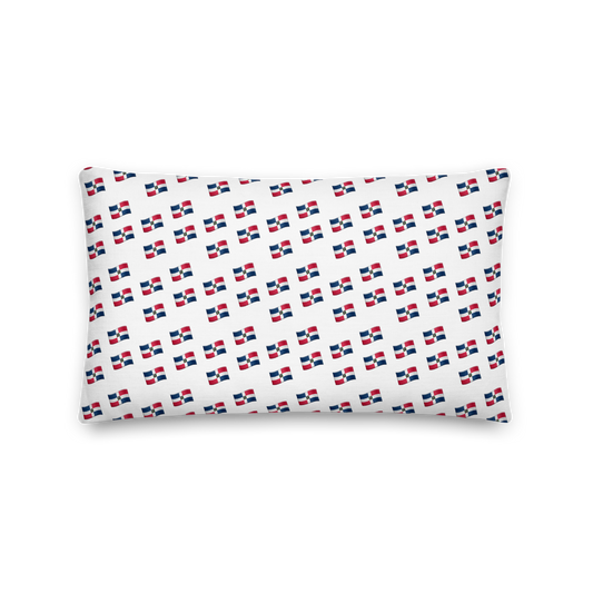 All-Over Emoji República Dominicana Flag Premium Pillow  - 2020 - DominicanGirlfriend.com - Frases Dominicanas - República Dominicana Lifestyle Graphic T-Shirts Streetwear & Accessories - New York - Bronx - Washington Heights - Miami - Florida - Boca Chica - USA - Dominican Clothing