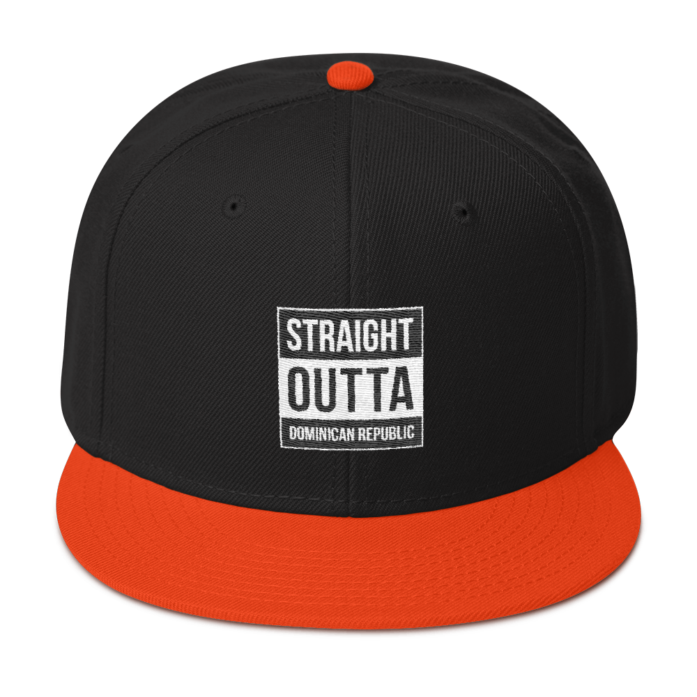 Straight Outta Dominican Republic Snapback  - 2020 - DominicanGirlfriend.com - Frases Dominicanas - República Dominicana Lifestyle Graphic T-Shirts Streetwear & Accessories - New York - Bronx - Washington Heights - Miami - Florida - Boca Chica - USA - Dominican Clothing