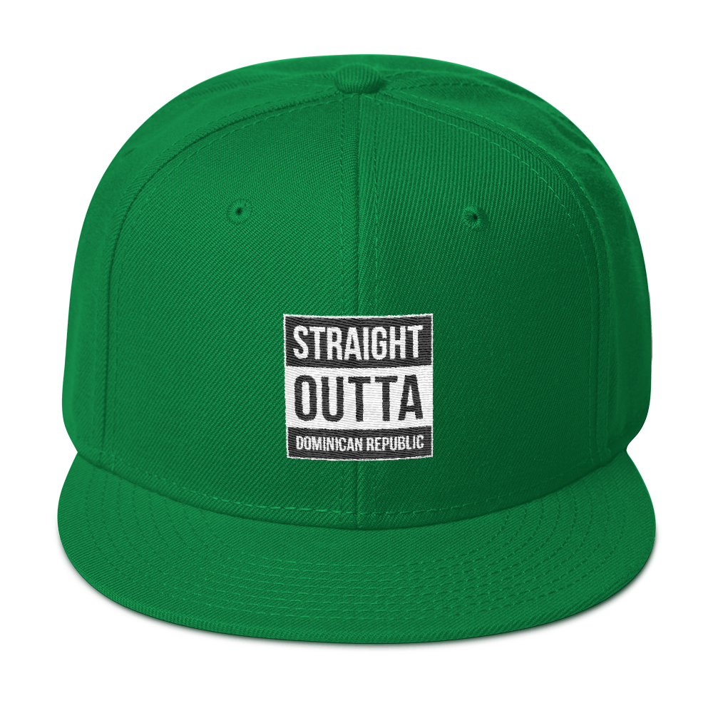 Straight Outta Dominican Republic Snapback  - 2020 - DominicanGirlfriend.com - Frases Dominicanas - República Dominicana Lifestyle Graphic T-Shirts Streetwear & Accessories - New York - Bronx - Washington Heights - Miami - Florida - Boca Chica - USA - Dominican Clothing