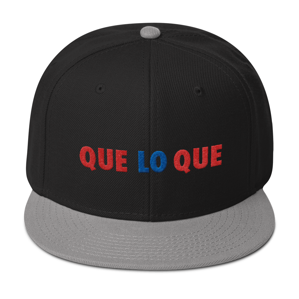 Que Lo Que Snapback Hat  - 2020 - DominicanGirlfriend.com - Frases Dominicanas - República Dominicana Lifestyle Graphic T-Shirts Streetwear & Accessories - New York - Bronx - Washington Heights - Miami - Florida - Boca Chica - USA - Dominican Clothing