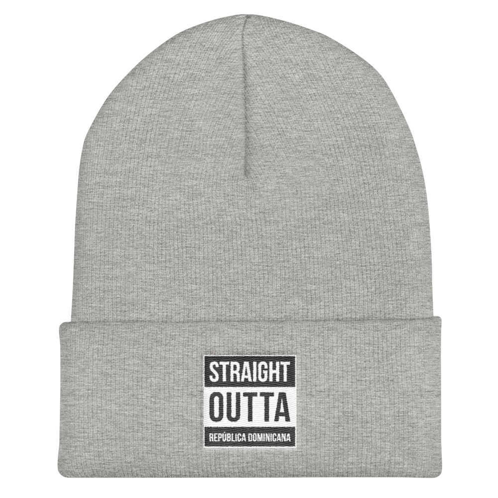 Straight Outta República Dominicana Cuffed Beanie - 2020 - DominicanGirlfriend.com - Frases Dominicanas - República Dominicana Lifestyle Graphic T-Shirts Streetwear & Accessories - New York - Bronx - Washington Heights - Miami - Florida - Boca Chica - USA - Dominican Clothing