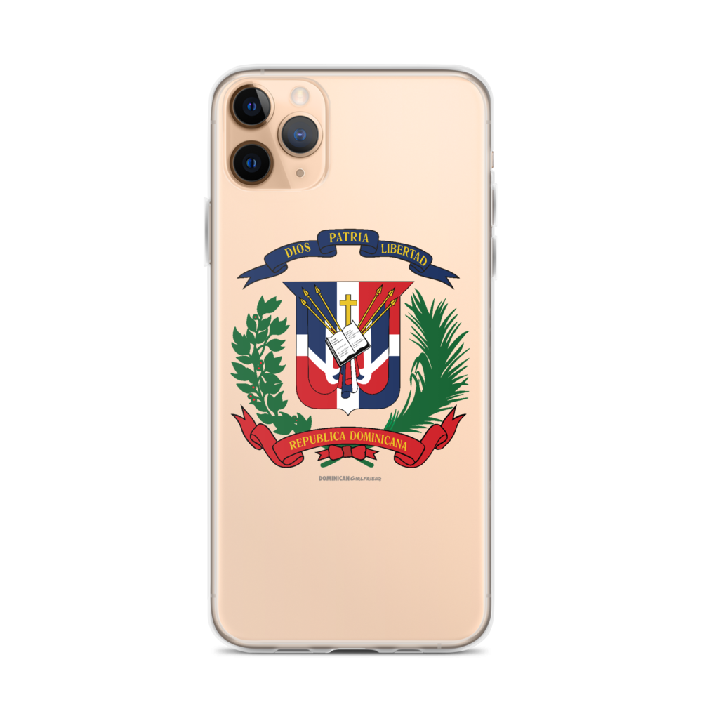 Escudo de la República Dominicana iPhone Case - 2020 - DominicanGirlfriend.com - Frases Dominicanas - República Dominicana Lifestyle Graphic T-Shirts Streetwear & Accessories - New York - Bronx - Washington Heights - Miami - Florida - Boca Chica - USA - Dominican Clothing