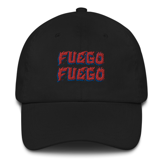 Fuego Dad hat  - 2020 - DominicanGirlfriend.com - Frases Dominicanas - República Dominicana Lifestyle Graphic T-Shirts Streetwear & Accessories - New York - Bronx - Washington Heights - Miami - Florida - Boca Chica - USA - Dominican Clothing