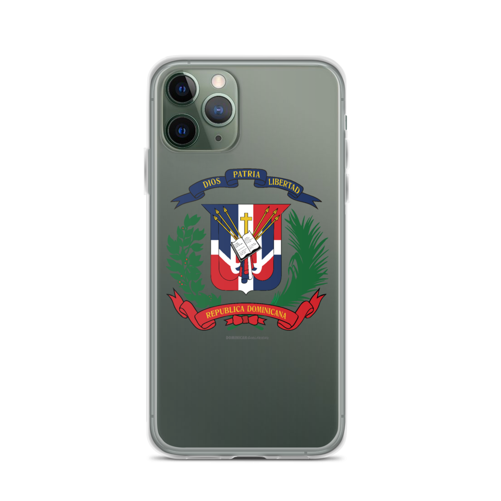 Escudo de la República Dominicana iPhone Case - 2020 - DominicanGirlfriend.com - Frases Dominicanas - República Dominicana Lifestyle Graphic T-Shirts Streetwear & Accessories - New York - Bronx - Washington Heights - Miami - Florida - Boca Chica - USA - Dominican Clothing