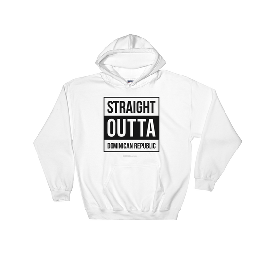 Straight Outta Dominican Republic Unisex Hoodie  - 2020 - DominicanGirlfriend.com - Frases Dominicanas - República Dominicana Lifestyle Graphic T-Shirts Streetwear & Accessories - New York - Bronx - Washington Heights - Miami - Florida - Boca Chica - USA - Dominican Clothing