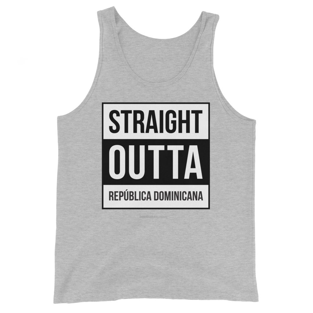 Straight Outta República Dominicana Unisex Tank Top  - 2020 - DominicanGirlfriend.com - Frases Dominicanas - República Dominicana Lifestyle Graphic T-Shirts Streetwear & Accessories - New York - Bronx - Washington Heights - Miami - Florida - Boca Chica - USA - Dominican Clothing