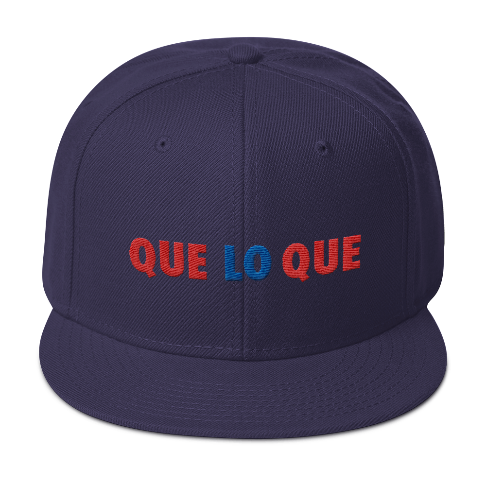 Que Lo Que Snapback Hat  - 2020 - DominicanGirlfriend.com - Frases Dominicanas - República Dominicana Lifestyle Graphic T-Shirts Streetwear & Accessories - New York - Bronx - Washington Heights - Miami - Florida - Boca Chica - USA - Dominican Clothing