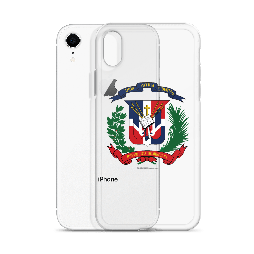 Escudo de la República Dominicana iPhone Case - 2020 - DominicanGirlfriend.com - Frases Dominicanas - República Dominicana Lifestyle Graphic T-Shirts Streetwear & Accessories - New York - Bronx - Washington Heights - Miami - Florida - Boca Chica - USA - Dominican Clothing