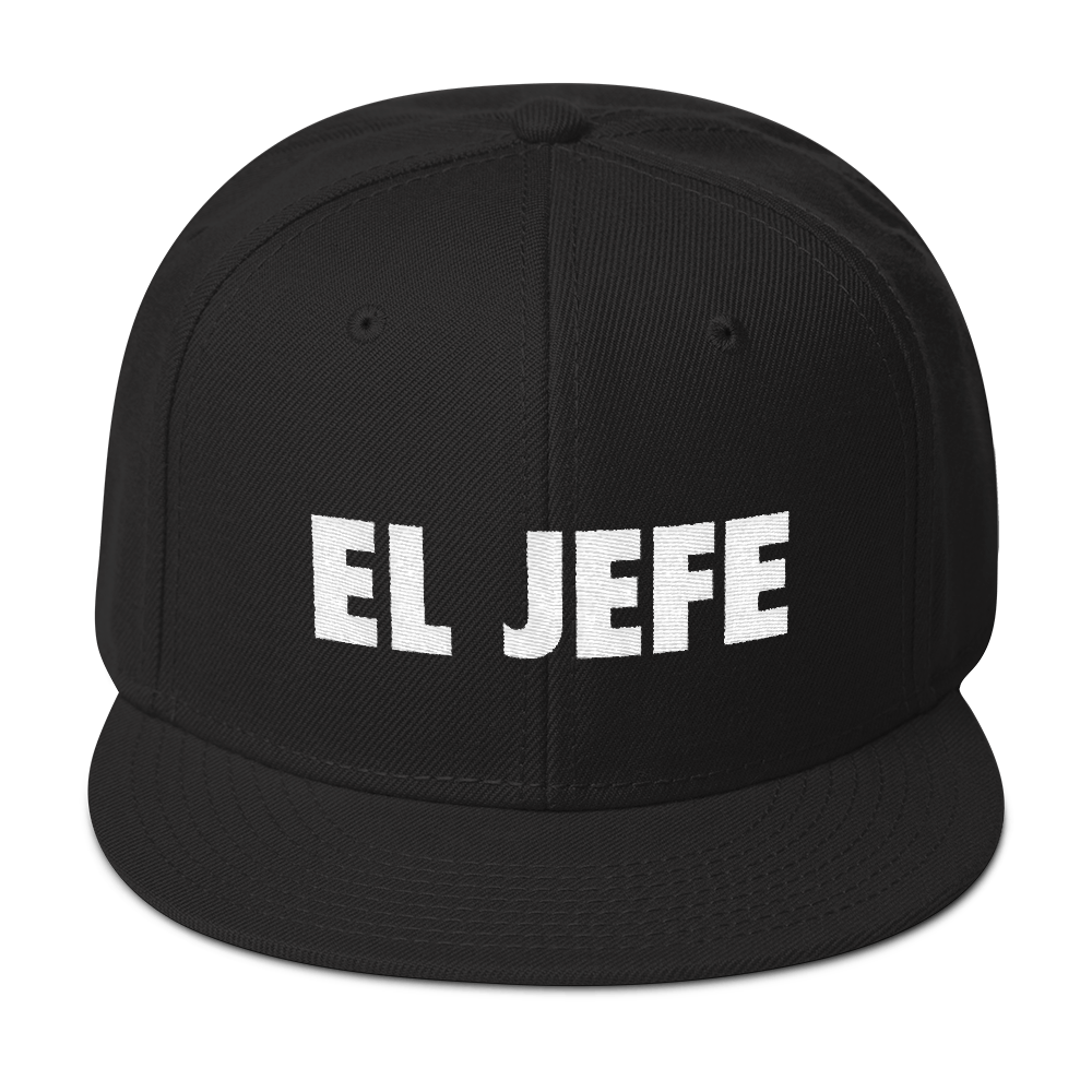 El Jefe Snapback Hat  - 2020 - DominicanGirlfriend.com - Frases Dominicanas - República Dominicana Lifestyle Graphic T-Shirts Streetwear & Accessories - New York - Bronx - Washington Heights - Miami - Florida - Boca Chica - USA - Dominican Clothing