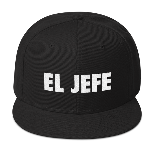 El Jefe Snapback Hat  - 2020 - DominicanGirlfriend.com - Frases Dominicanas - República Dominicana Lifestyle Graphic T-Shirts Streetwear & Accessories - New York - Bronx - Washington Heights - Miami - Florida - Boca Chica - USA - Dominican Clothing