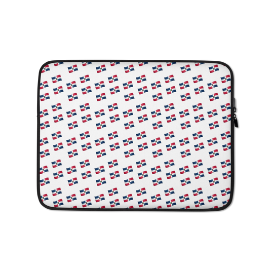 All-Over Emoji República Dominicana Flag Laptop Sleeve  - 2020 - DominicanGirlfriend.com - Frases Dominicanas - República Dominicana Lifestyle Graphic T-Shirts Streetwear & Accessories - New York - Bronx - Washington Heights - Miami - Florida - Boca Chica - USA - Dominican Clothing