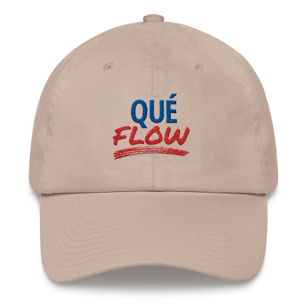 Que Flow Dad Hat  - 2020 - DominicanGirlfriend.com - Frases Dominicanas - República Dominicana Lifestyle Graphic T-Shirts Streetwear & Accessories - New York - Bronx - Washington Heights - Miami - Florida - Boca Chica - USA - Dominican Clothing