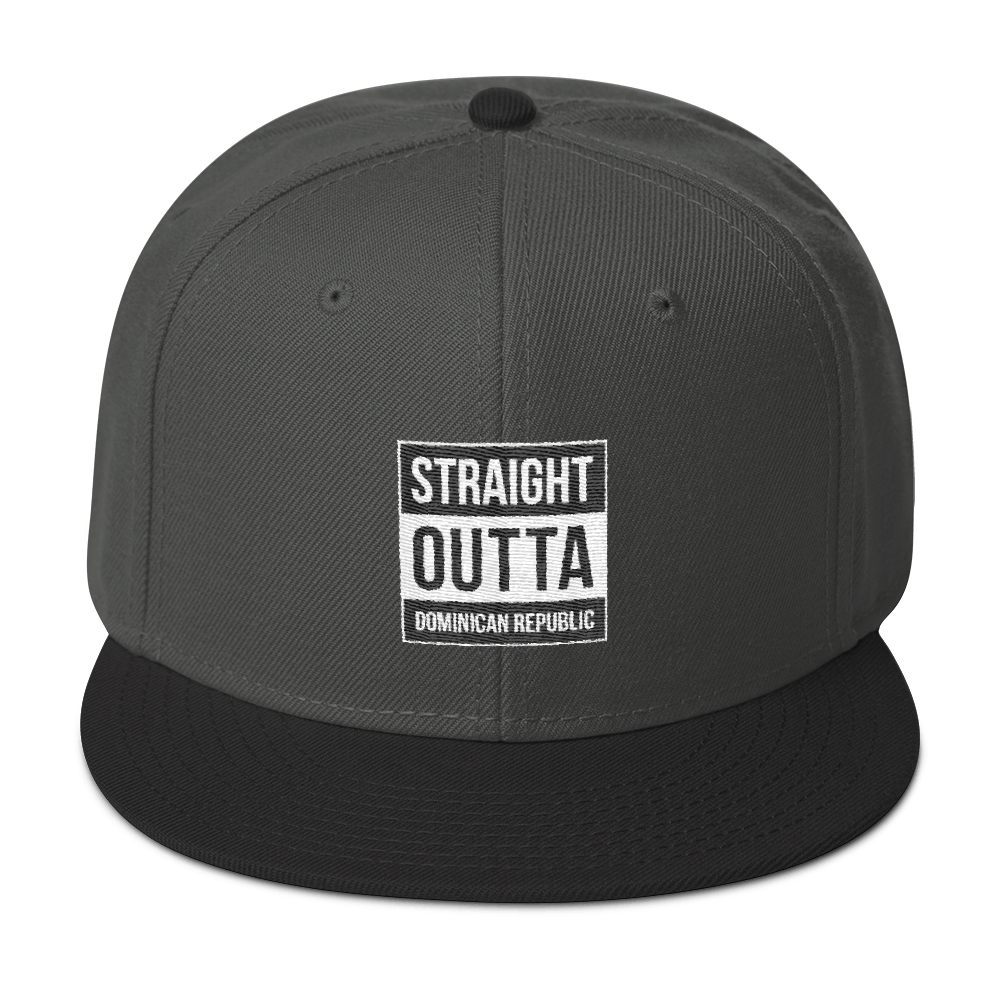 Straight Outta Dominican Republic Snapback  - 2020 - DominicanGirlfriend.com - Frases Dominicanas - República Dominicana Lifestyle Graphic T-Shirts Streetwear & Accessories - New York - Bronx - Washington Heights - Miami - Florida - Boca Chica - USA - Dominican Clothing