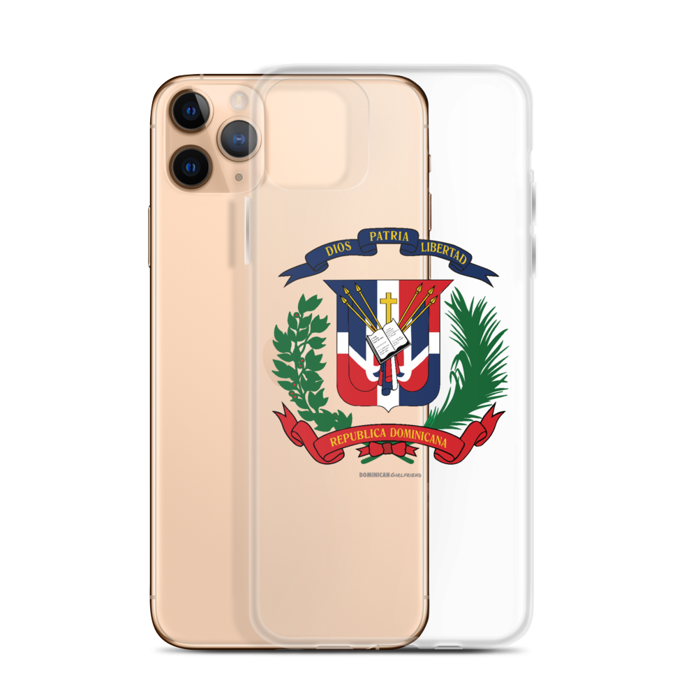 Escudo de la República Dominicana iPhone Case - 2020 - DominicanGirlfriend.com - Frases Dominicanas - República Dominicana Lifestyle Graphic T-Shirts Streetwear & Accessories - New York - Bronx - Washington Heights - Miami - Florida - Boca Chica - USA - Dominican Clothing