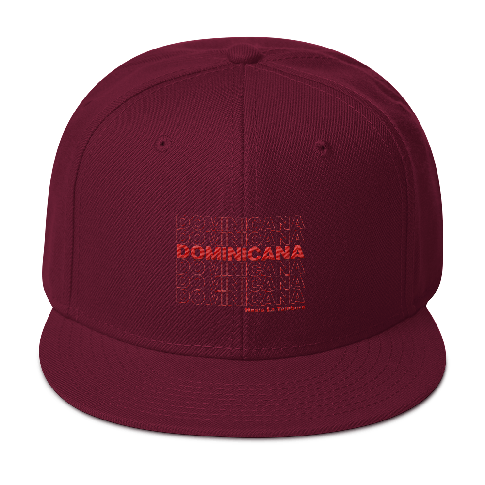 Dominicana Hasta La Tambora Snapback  - 2020 - DominicanGirlfriend.com - Frases Dominicanas - República Dominicana Lifestyle Graphic T-Shirts Streetwear & Accessories - New York - Bronx - Washington Heights - Miami - Florida - Boca Chica - USA - Dominican Clothing