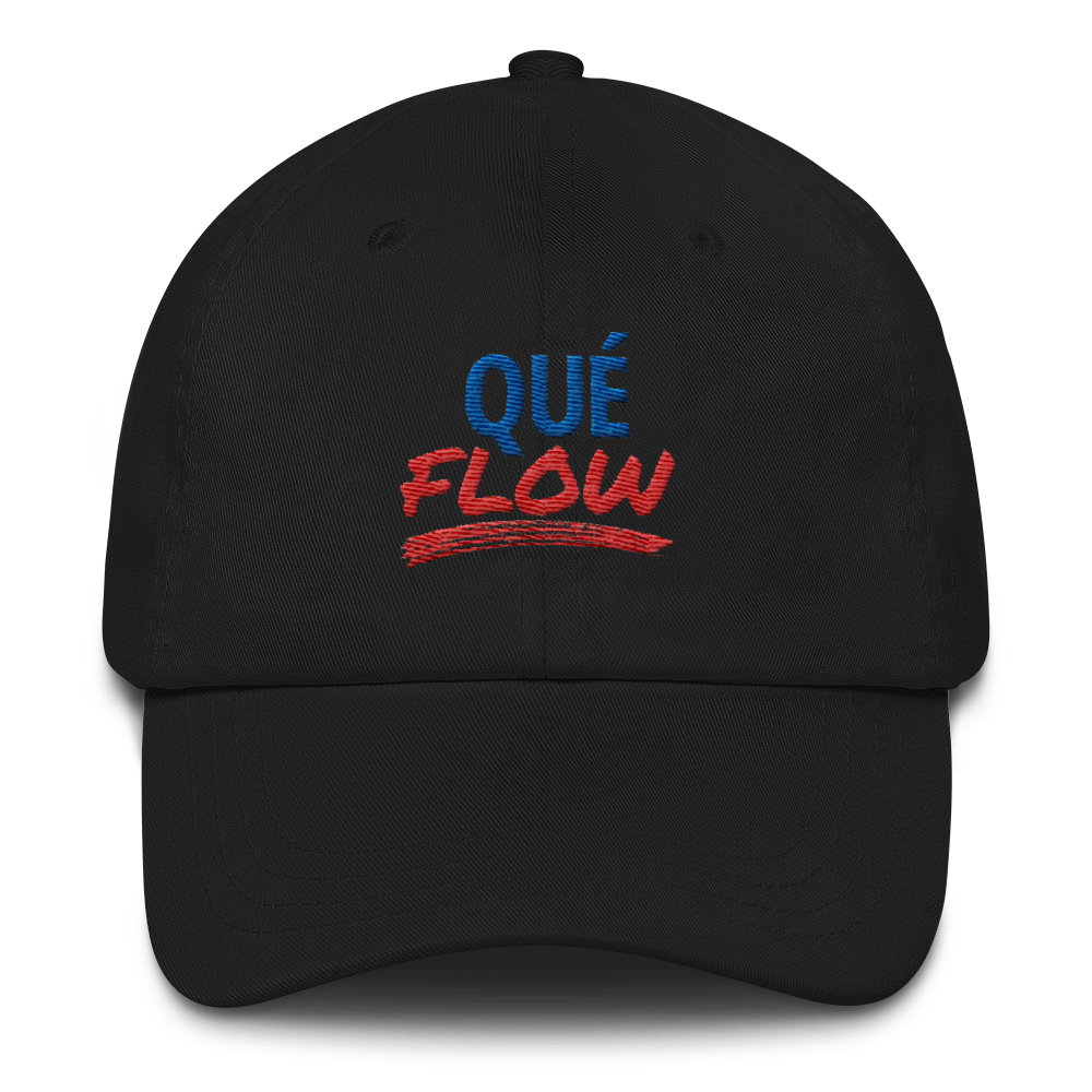 Que Flow Dad Hat  - 2020 - DominicanGirlfriend.com - Frases Dominicanas - República Dominicana Lifestyle Graphic T-Shirts Streetwear & Accessories - New York - Bronx - Washington Heights - Miami - Florida - Boca Chica - USA - Dominican Clothing