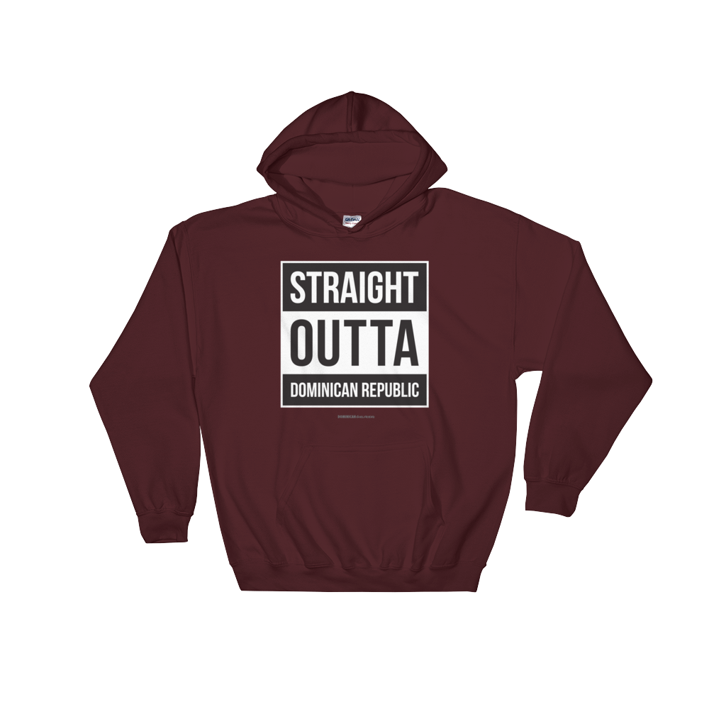 Straight Outta Dominican Republic Unisex Hoodie  - 2020 - DominicanGirlfriend.com - Frases Dominicanas - República Dominicana Lifestyle Graphic T-Shirts Streetwear & Accessories - New York - Bronx - Washington Heights - Miami - Florida - Boca Chica - USA - Dominican Clothing