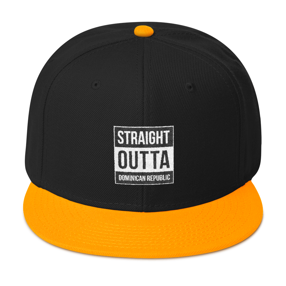 Straight Outta Dominican Republic Snapback  - 2020 - DominicanGirlfriend.com - Frases Dominicanas - República Dominicana Lifestyle Graphic T-Shirts Streetwear & Accessories - New York - Bronx - Washington Heights - Miami - Florida - Boca Chica - USA - Dominican Clothing