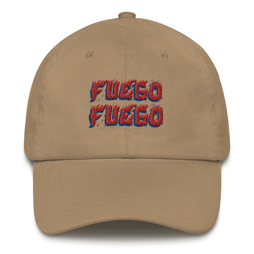 Fuego Dad hat  - 2020 - DominicanGirlfriend.com - Frases Dominicanas - República Dominicana Lifestyle Graphic T-Shirts Streetwear & Accessories - New York - Bronx - Washington Heights - Miami - Florida - Boca Chica - USA - Dominican Clothing