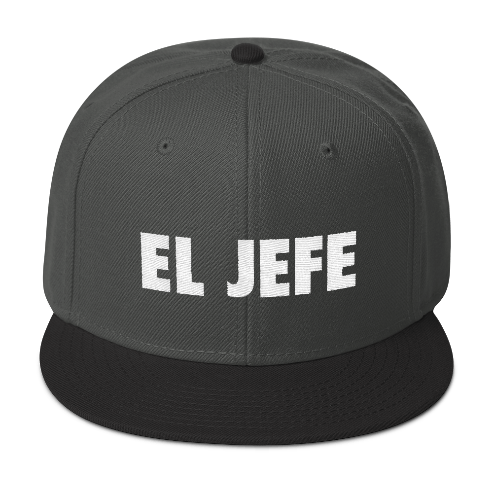 El Jefe Snapback Hat  - 2020 - DominicanGirlfriend.com - Frases Dominicanas - República Dominicana Lifestyle Graphic T-Shirts Streetwear & Accessories - New York - Bronx - Washington Heights - Miami - Florida - Boca Chica - USA - Dominican Clothing
