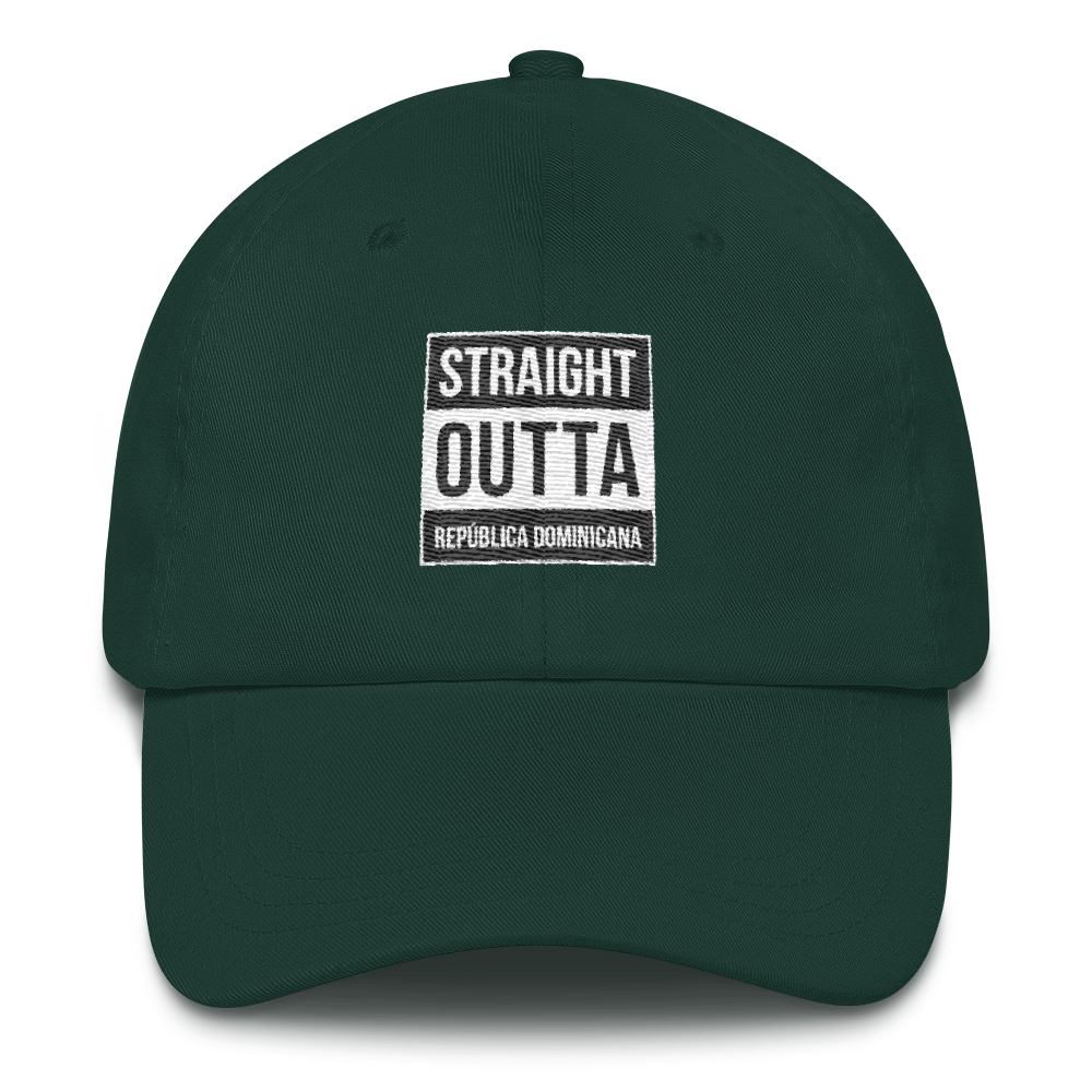 Straight Outta República Dominicana Dad hat  - 2020 - DominicanGirlfriend.com - Frases Dominicanas - República Dominicana Lifestyle Graphic T-Shirts Streetwear & Accessories - New York - Bronx - Washington Heights - Miami - Florida - Boca Chica - USA - Dominican Clothing