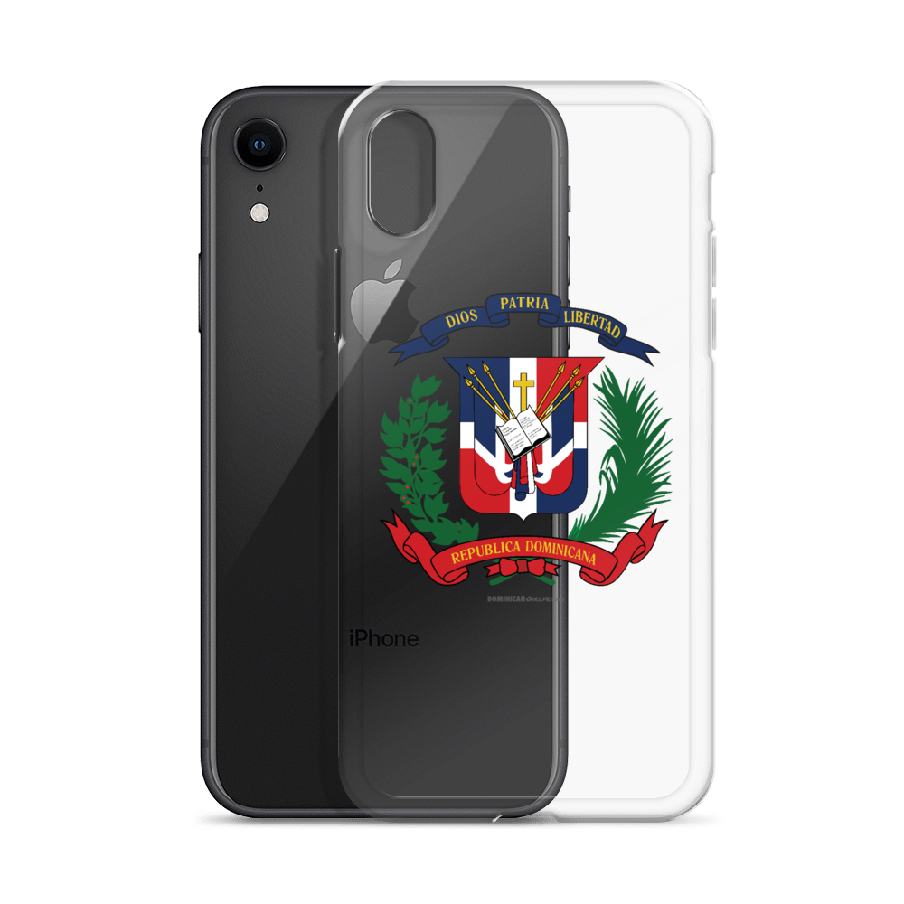Escudo de la República Dominicana iPhone Case - 2020 - DominicanGirlfriend.com - Frases Dominicanas - República Dominicana Lifestyle Graphic T-Shirts Streetwear & Accessories - New York - Bronx - Washington Heights - Miami - Florida - Boca Chica - USA - Dominican Clothing