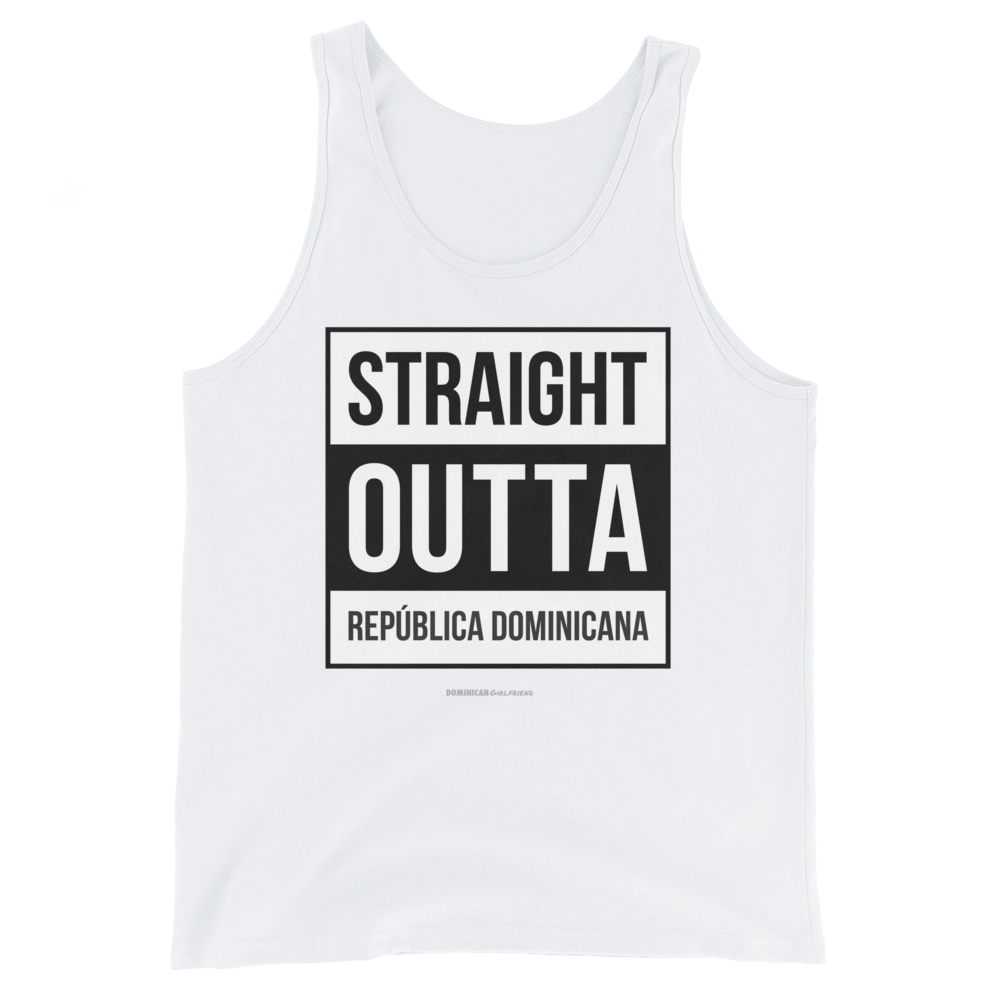 Straight Outta República Dominicana Unisex Tank Top  - 2020 - DominicanGirlfriend.com - Frases Dominicanas - República Dominicana Lifestyle Graphic T-Shirts Streetwear & Accessories - New York - Bronx - Washington Heights - Miami - Florida - Boca Chica - USA - Dominican Clothing