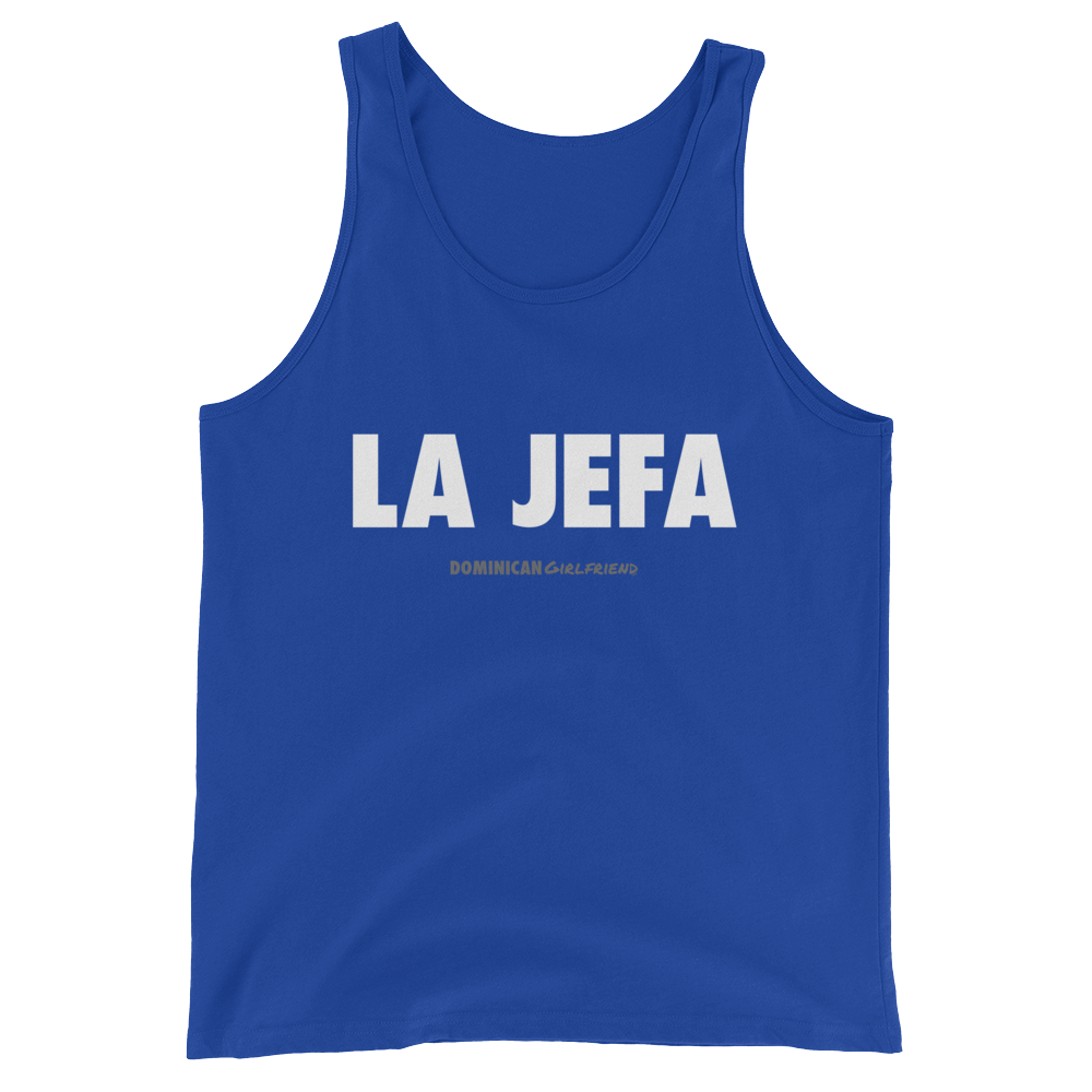 La Jefa Tank Top  - 2020 - DominicanGirlfriend.com - Frases Dominicanas - República Dominicana Lifestyle Graphic T-Shirts Streetwear & Accessories - New York - Bronx - Washington Heights - Miami - Florida - Boca Chica - USA - Dominican Clothing