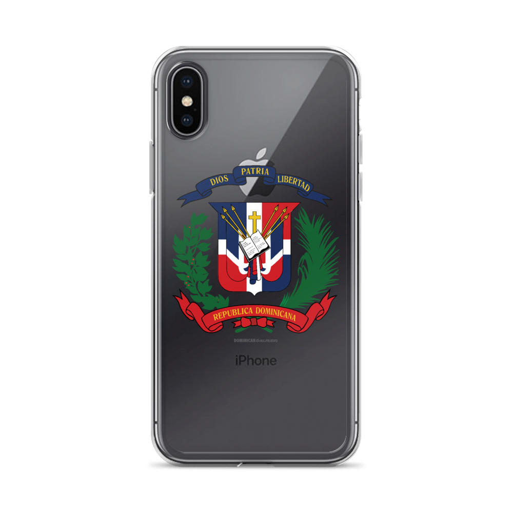 Escudo de la República Dominicana iPhone Case - 2020 - DominicanGirlfriend.com - Frases Dominicanas - República Dominicana Lifestyle Graphic T-Shirts Streetwear & Accessories - New York - Bronx - Washington Heights - Miami - Florida - Boca Chica - USA - Dominican Clothing