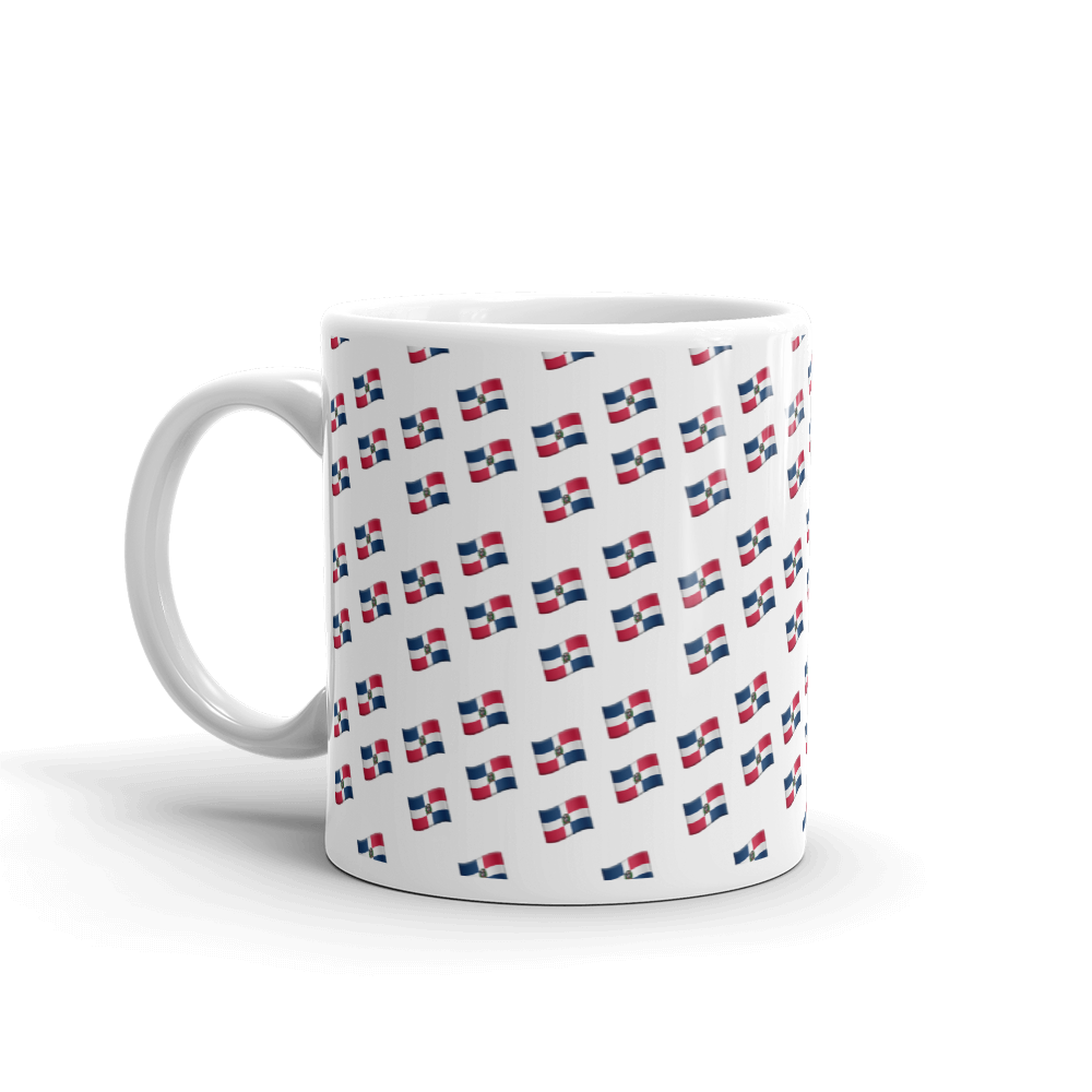 All-Over Emoji República Dominicana Flag Mug - 2020 - DominicanGirlfriend.com - Frases Dominicanas - República Dominicana Lifestyle Graphic T-Shirts Streetwear & Accessories - New York - Bronx - Washington Heights - Miami - Florida - Boca Chica - USA - Dominican Clothing