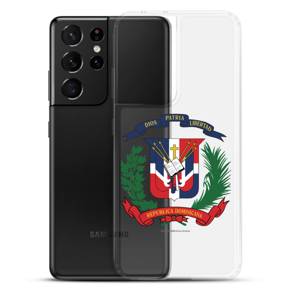 Escudo de la República Dominicana Samsung Case - 2020 - DominicanGirlfriend.com - Frases Dominicanas - República Dominicana Lifestyle Graphic T-Shirts Streetwear & Accessories - New York - Bronx - Washington Heights - Miami - Florida - Boca Chica - USA - Dominican Clothing