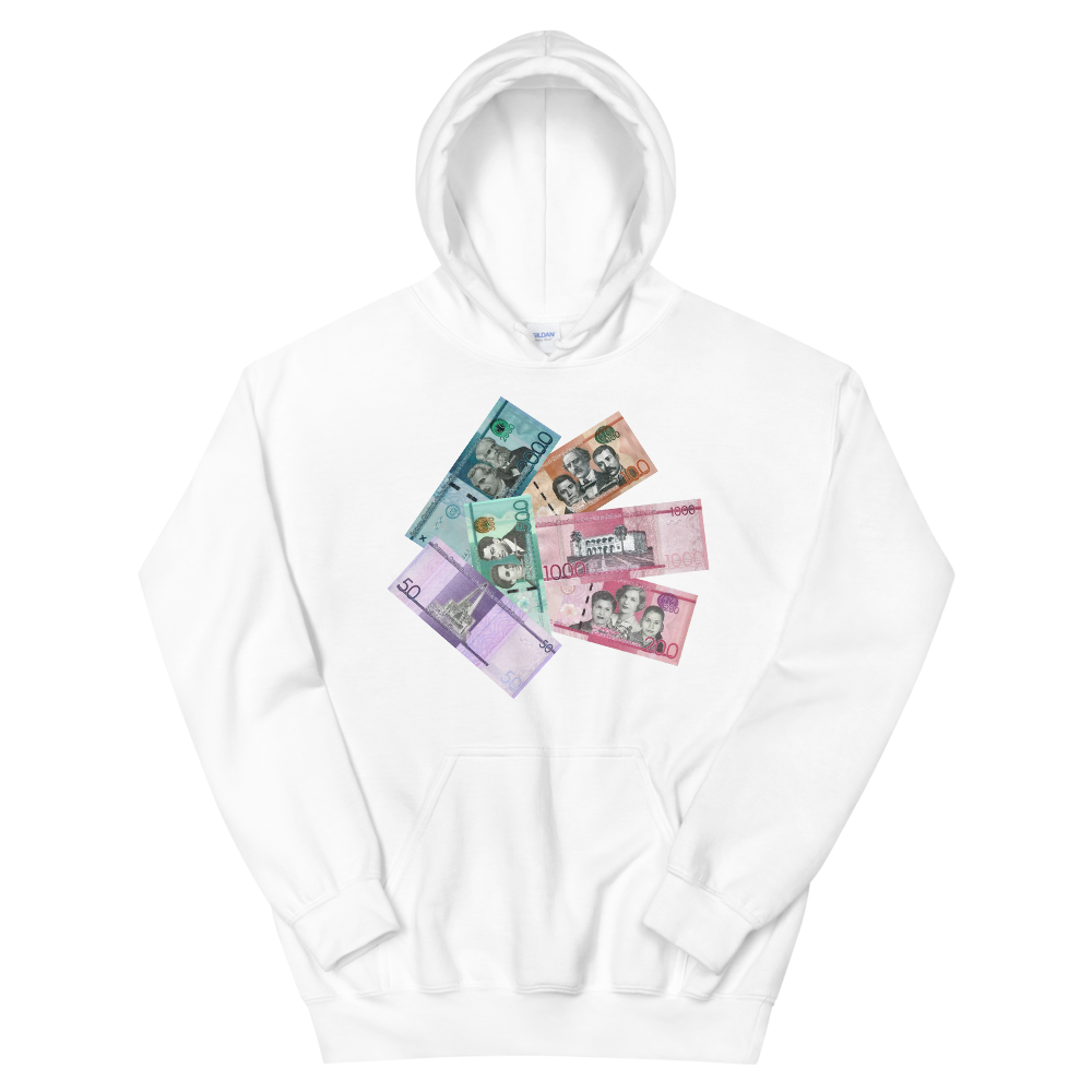 Dominican Pesos Unisex Hoodie  - 2020 - DominicanGirlfriend.com - Frases Dominicanas - República Dominicana Lifestyle Graphic T-Shirts Streetwear & Accessories - New York - Bronx - Washington Heights - Miami - Florida - Boca Chica - USA - Dominican Clothing