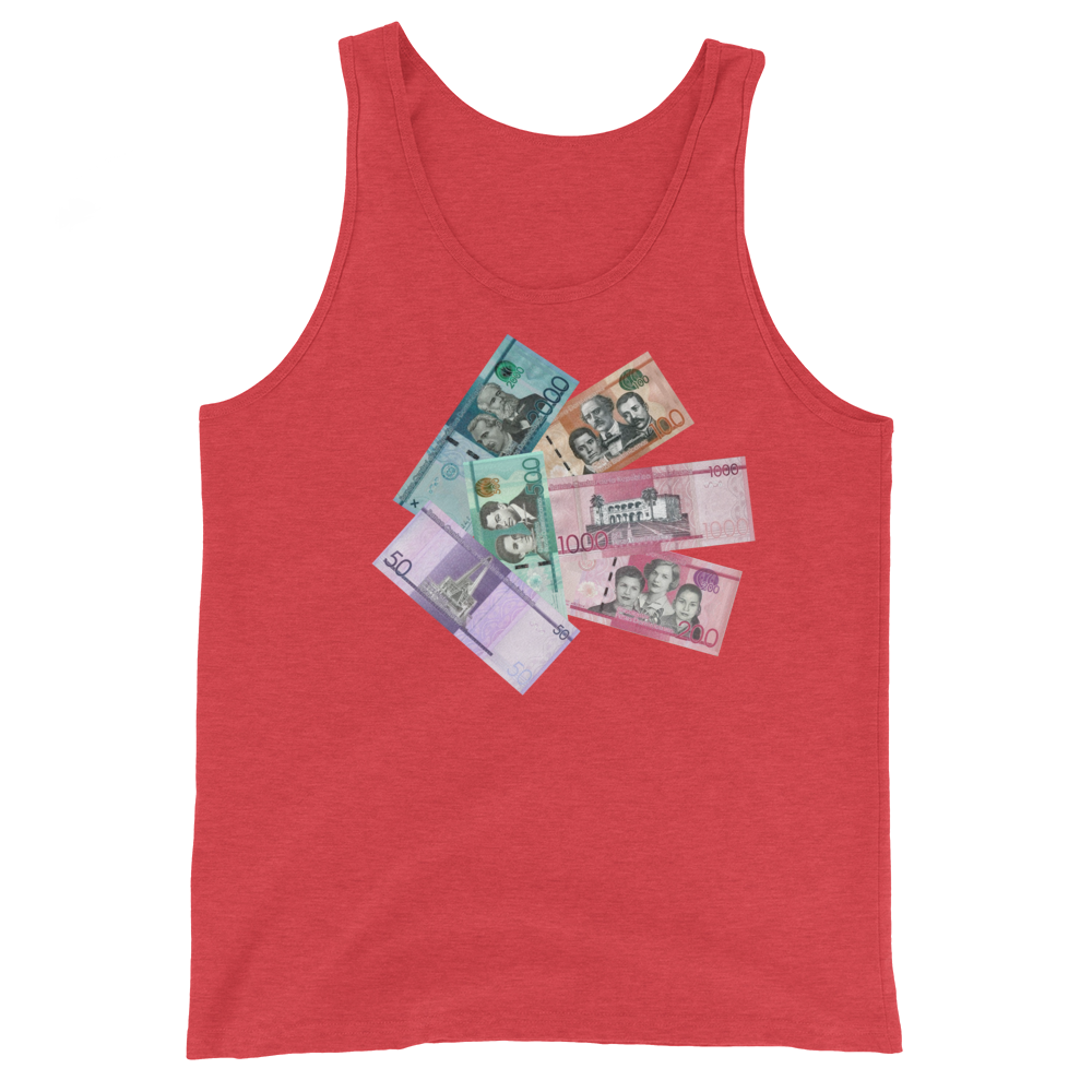 Dominican Pesos Unisex Tank Top  - 2020 - DominicanGirlfriend.com - Frases Dominicanas - República Dominicana Lifestyle Graphic T-Shirts Streetwear & Accessories - New York - Bronx - Washington Heights - Miami - Florida - Boca Chica - USA - Dominican Clothing