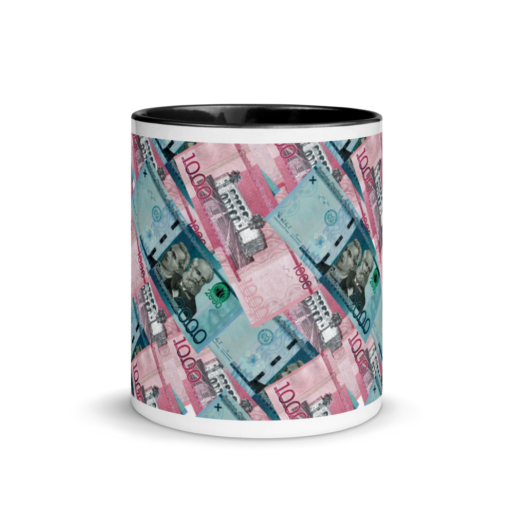 1000 y 2000 Dominican Pesos Mug with Color Inside - 2020 - DominicanGirlfriend.com - Frases Dominicanas - República Dominicana Lifestyle Graphic T-Shirts Streetwear & Accessories - New York - Bronx - Washington Heights - Miami - Florida - Boca Chica - USA - Dominican Clothing
