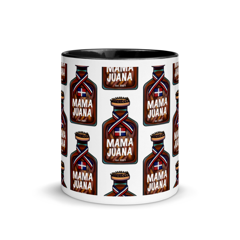 Mama Juana Dominicana Mug with Color Inside  - 2020 - DominicanGirlfriend.com - Frases Dominicanas - República Dominicana Lifestyle Graphic T-Shirts Streetwear & Accessories - New York - Bronx - Washington Heights - Miami - Florida - Boca Chica - USA - Dominican Clothing