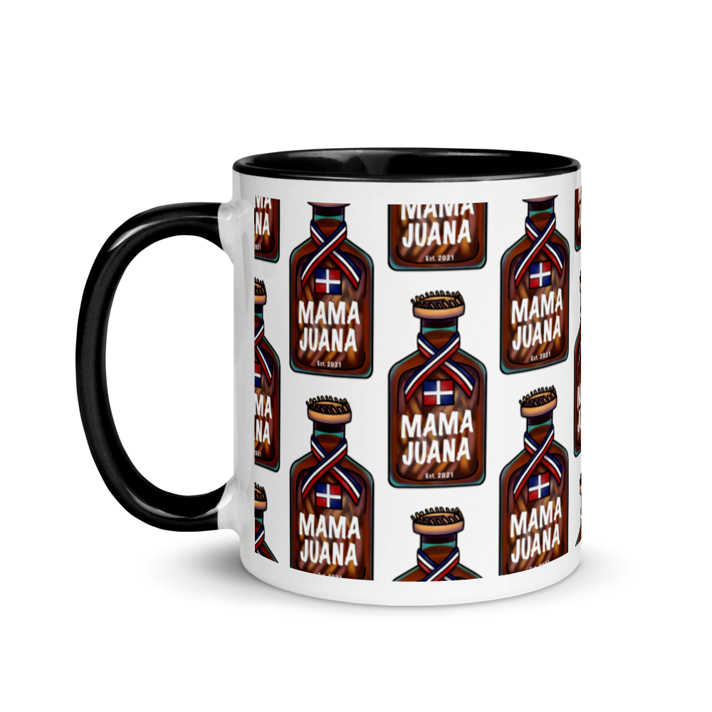 Mama Juana Dominicana Mug with Color Inside  - 2020 - DominicanGirlfriend.com - Frases Dominicanas - República Dominicana Lifestyle Graphic T-Shirts Streetwear & Accessories - New York - Bronx - Washington Heights - Miami - Florida - Boca Chica - USA - Dominican Clothing