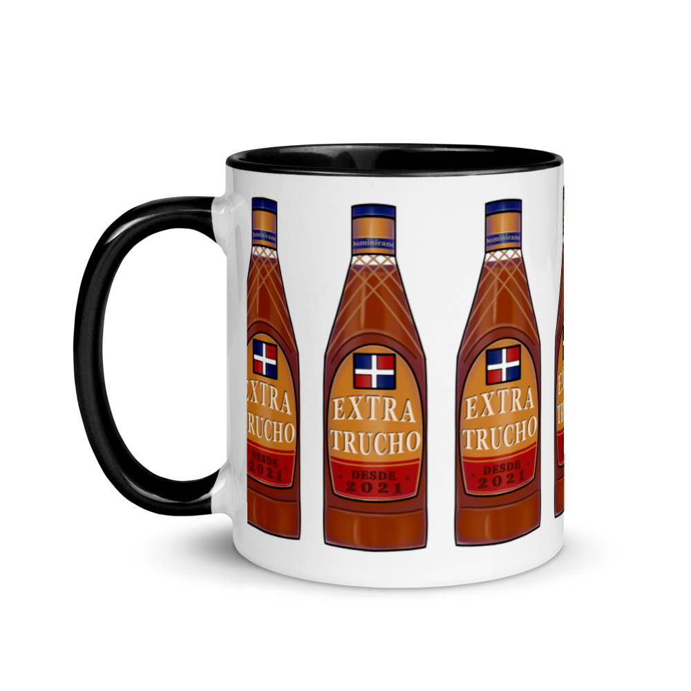 Extra Trucho Dominican Rum Mug with Color Inside  - 2020 - DominicanGirlfriend.com - Frases Dominicanas - República Dominicana Lifestyle Graphic T-Shirts Streetwear & Accessories - New York - Bronx - Washington Heights - Miami - Florida - Boca Chica - USA - Dominican Clothing