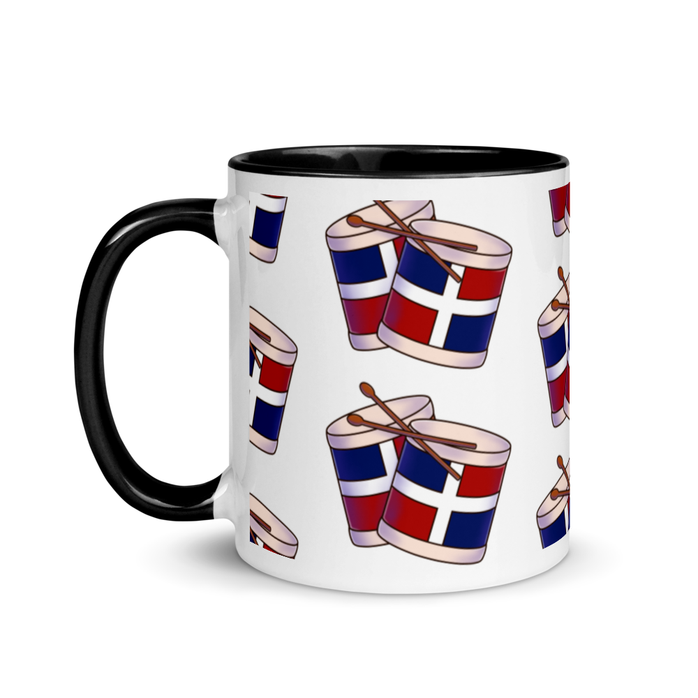 Tambora Dominicana Mug with Color Inside  - 2020 - DominicanGirlfriend.com - Frases Dominicanas - República Dominicana Lifestyle Graphic T-Shirts Streetwear & Accessories - New York - Bronx - Washington Heights - Miami - Florida - Boca Chica - USA - Dominican Clothing