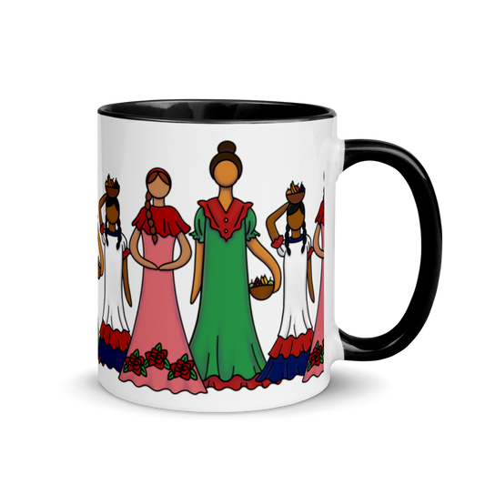 Dominican Faceless Dolls Mug with Color Inside  - 2020 - DominicanGirlfriend.com - Frases Dominicanas - República Dominicana Lifestyle Graphic T-Shirts Streetwear & Accessories - New York - Bronx - Washington Heights - Miami - Florida - Boca Chica - USA - Dominican Clothing