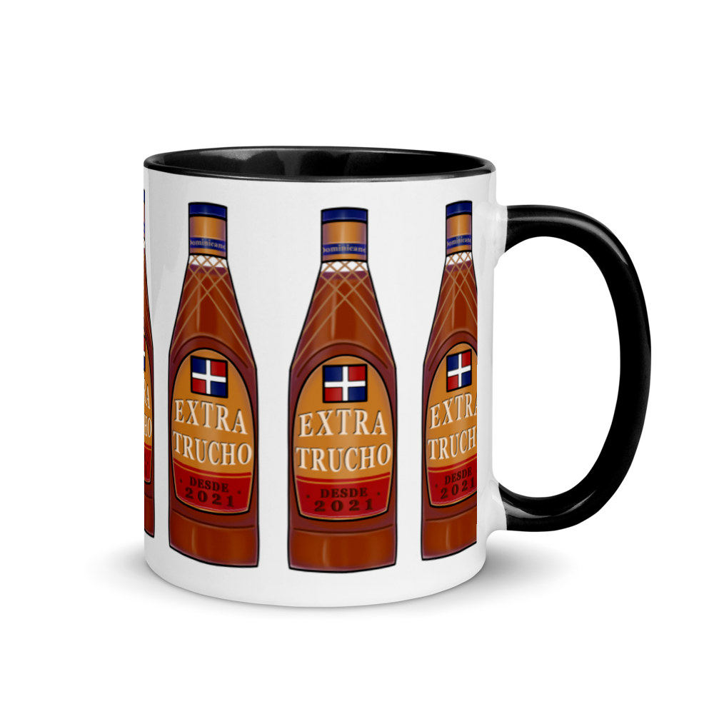 Extra Trucho Dominican Rum Mug with Color Inside  - 2020 - DominicanGirlfriend.com - Frases Dominicanas - República Dominicana Lifestyle Graphic T-Shirts Streetwear & Accessories - New York - Bronx - Washington Heights - Miami - Florida - Boca Chica - USA - Dominican Clothing