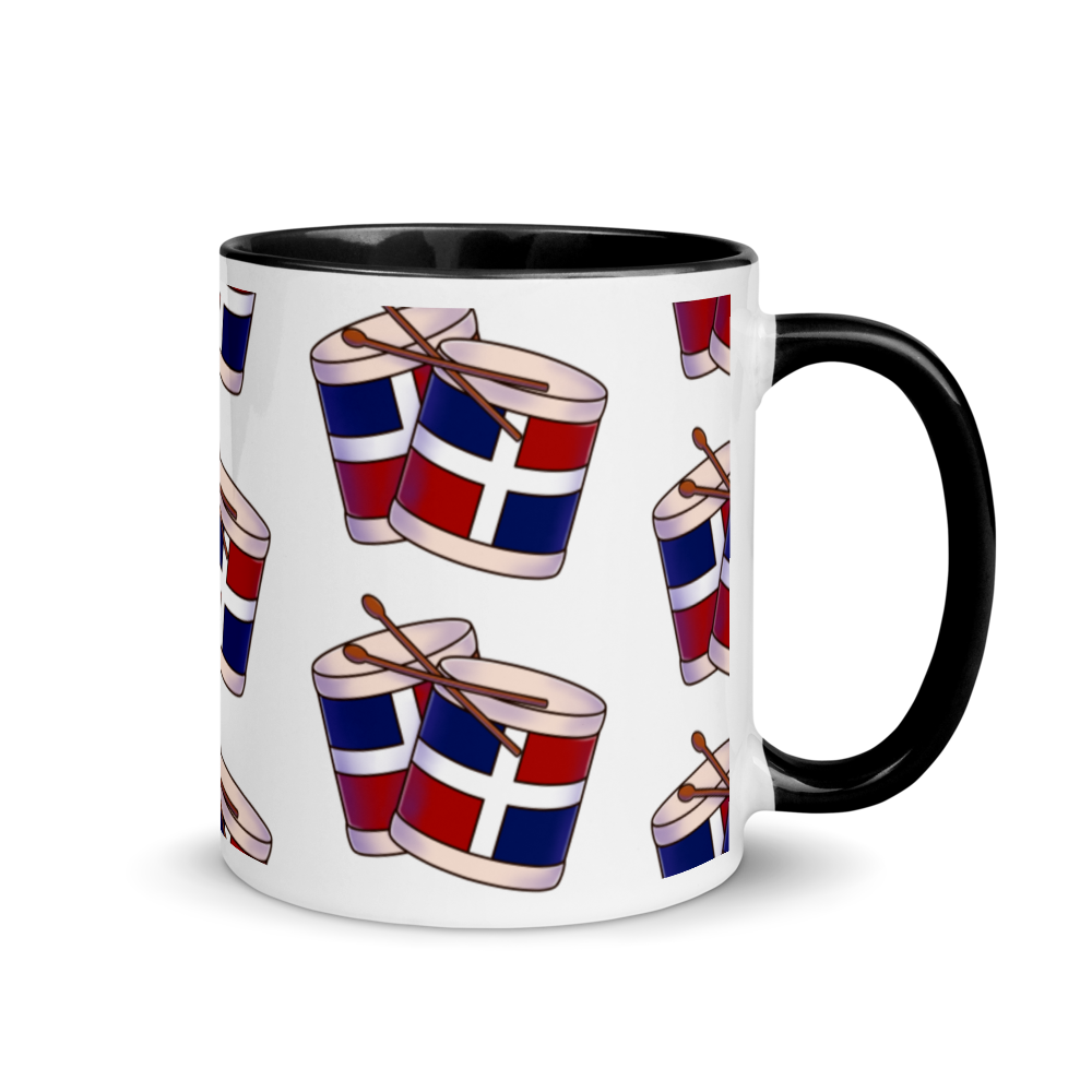 Tambora Dominicana Mug with Color Inside  - 2020 - DominicanGirlfriend.com - Frases Dominicanas - República Dominicana Lifestyle Graphic T-Shirts Streetwear & Accessories - New York - Bronx - Washington Heights - Miami - Florida - Boca Chica - USA - Dominican Clothing