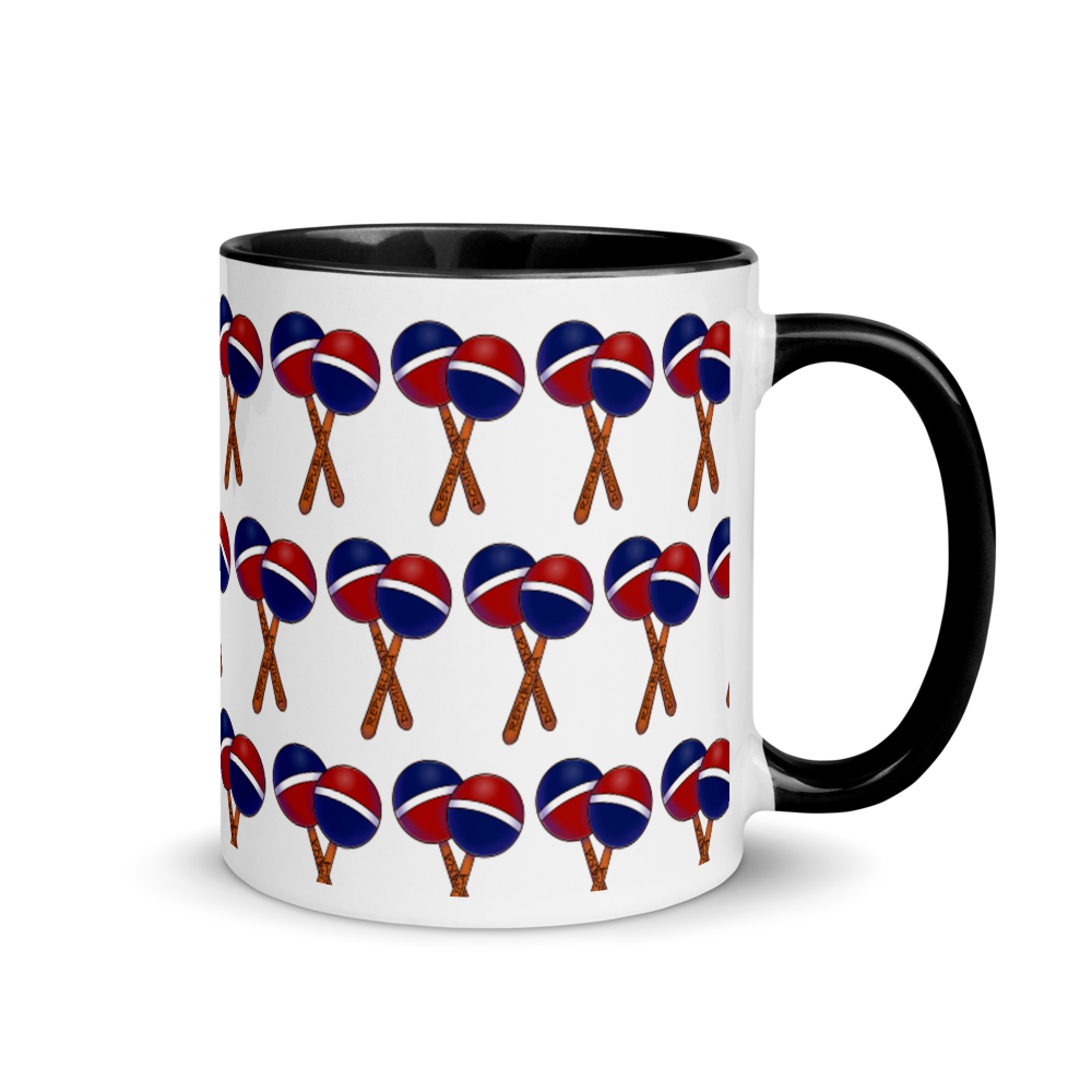 Maracas Dominicana Mug with Color Inside  - 2020 - DominicanGirlfriend.com - Frases Dominicanas - República Dominicana Lifestyle Graphic T-Shirts Streetwear & Accessories - New York - Bronx - Washington Heights - Miami - Florida - Boca Chica - USA - Dominican Clothing